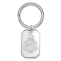 Sterling Silver Rhodium-plated LogoArt Purdue University Boilermakers Train Logo Key Ring