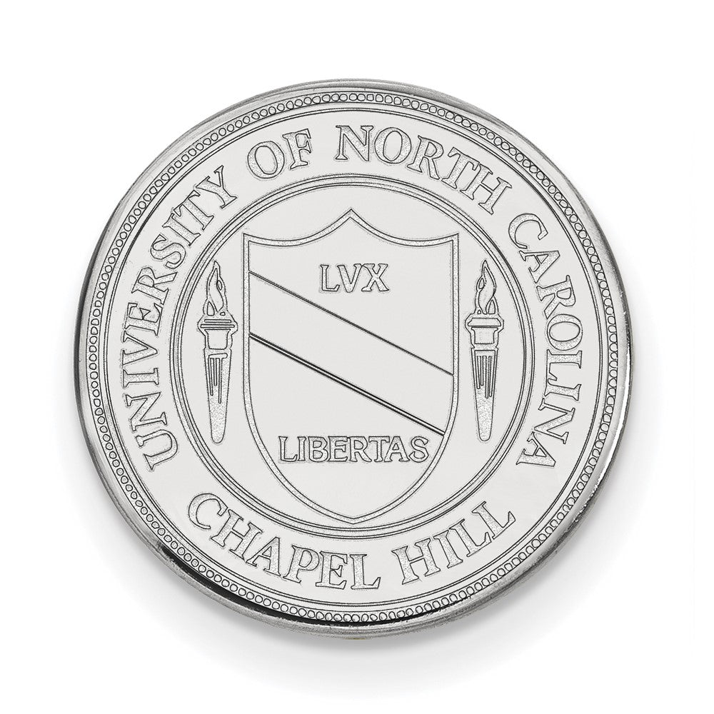 Sterling Silver Rhodium-plated LogoArt University of North Carolina Crest Lapel Pin