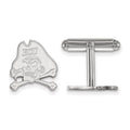 Sterling Silver Rhodium-plated LogoArt East Carolina University Pirate Cuff Links