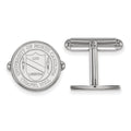 Sterling Silver Rhodium-plated LogoArt University of North Carolina Crest Cuff Links