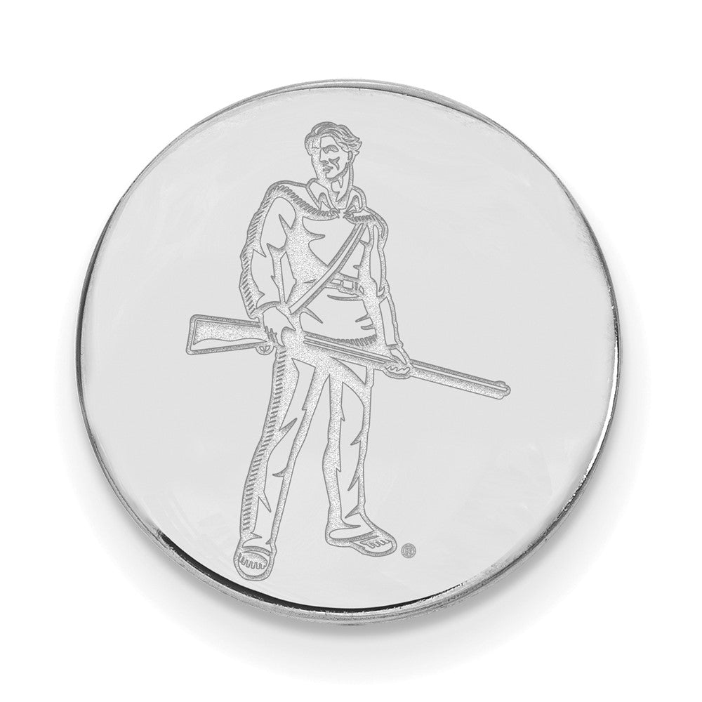 Sterling Silver Rhodium-plated LogoArt West Virginia University Mountaineer Lapel Pin