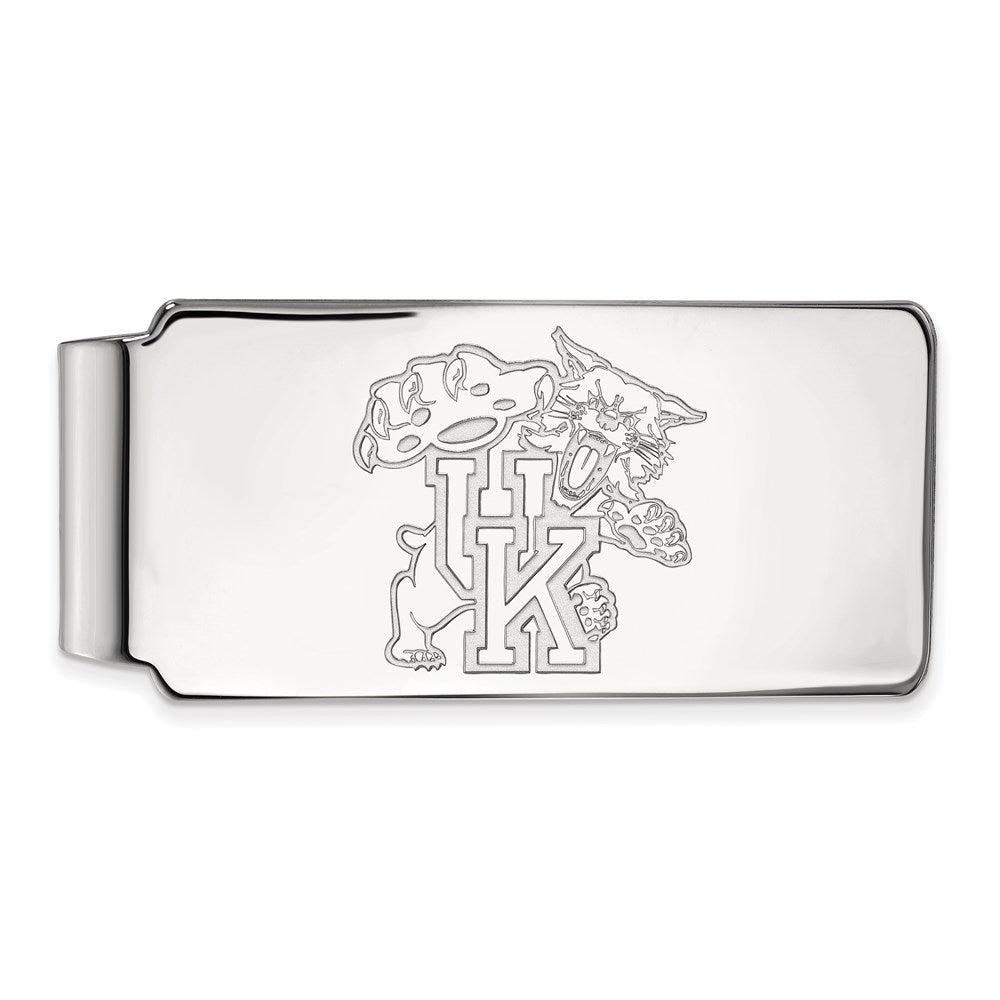 10k White Gold LogoArt University of Kentucky U-K Wildcat Money Clip