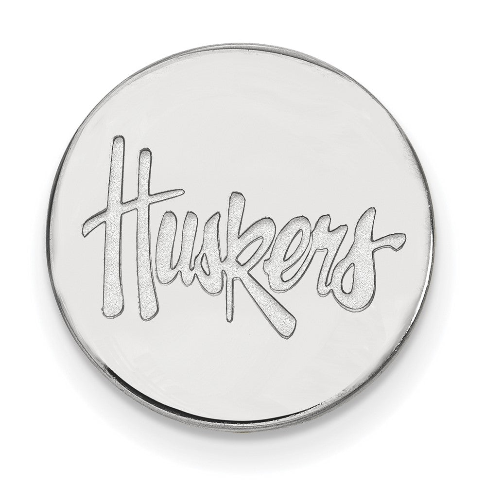 Sterling Silver Rhodium-plated LogoArt University of Nebraska Huskers Lapel Pin