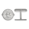 Sterling Silver Rhodium-plated LogoArt University of Illinois Crest Cuff Links