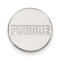 Sterling Silver Rhodium-plated LogoArt Purdue University Block Type Lapel Pin