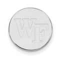 Sterling Silver Rhodium-plated LogoArt Wake Forest University W-F Lapel Pin