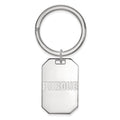 Sterling Silver Rhodium-plated LogoArt Purdue University Block Type Key Ring