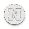 14k White Gold LogoArt University of Nebraska Letter N Disc Lapel Pin