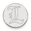 Sterling Silver Rhodium-plated LogoArt University of Louisville Letter L Lapel Pin