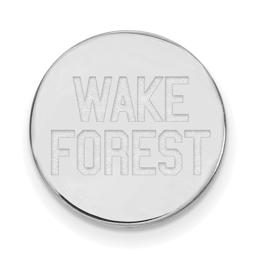 Sterling Silver Rhodium-plated LogoArt Wake Forest University W-F Deacon Lapel Pin
