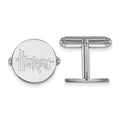 Sterling Silver Rhodium-plated LogoArt University of Nebraska Huskers Cuff Links