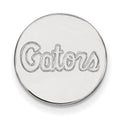 Sterling Silver Rhodium-plated LogoArt University of Florida Gators Script Lapel Pin