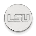 Sterling Silver Rhodium-plated LogoArt Louisiana State University L-S-U Lapel Pin
