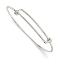 Sterling Silver 1.65mm Wire Expandable Bangle, 1.65 mm