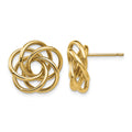 14k 15mm Polished Love Knot Post Earrings, 15 x 15 mm