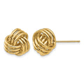 14k 12mm Polished Triple Love Knot Post Earrings, 12 x 12 mm