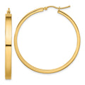 14k 4x45mm Polished Tube Hoop Earrings, 45 x 4 mm, 4.79 g