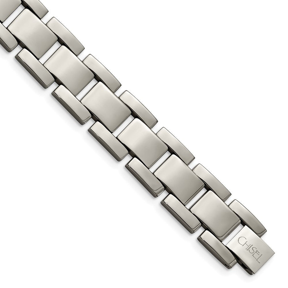 Chisel Titanium Polished 8.5 inch Bracelet, 8.5 x 13 mm