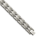 Chisel Titanium Brushed and Polished 8.5 inch Bracelet, 8.5 x 11 mm