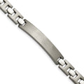 Chisel Titanium Brushed and Polished 8.5 inch ID Bracelet, 8.5 x 8 mm