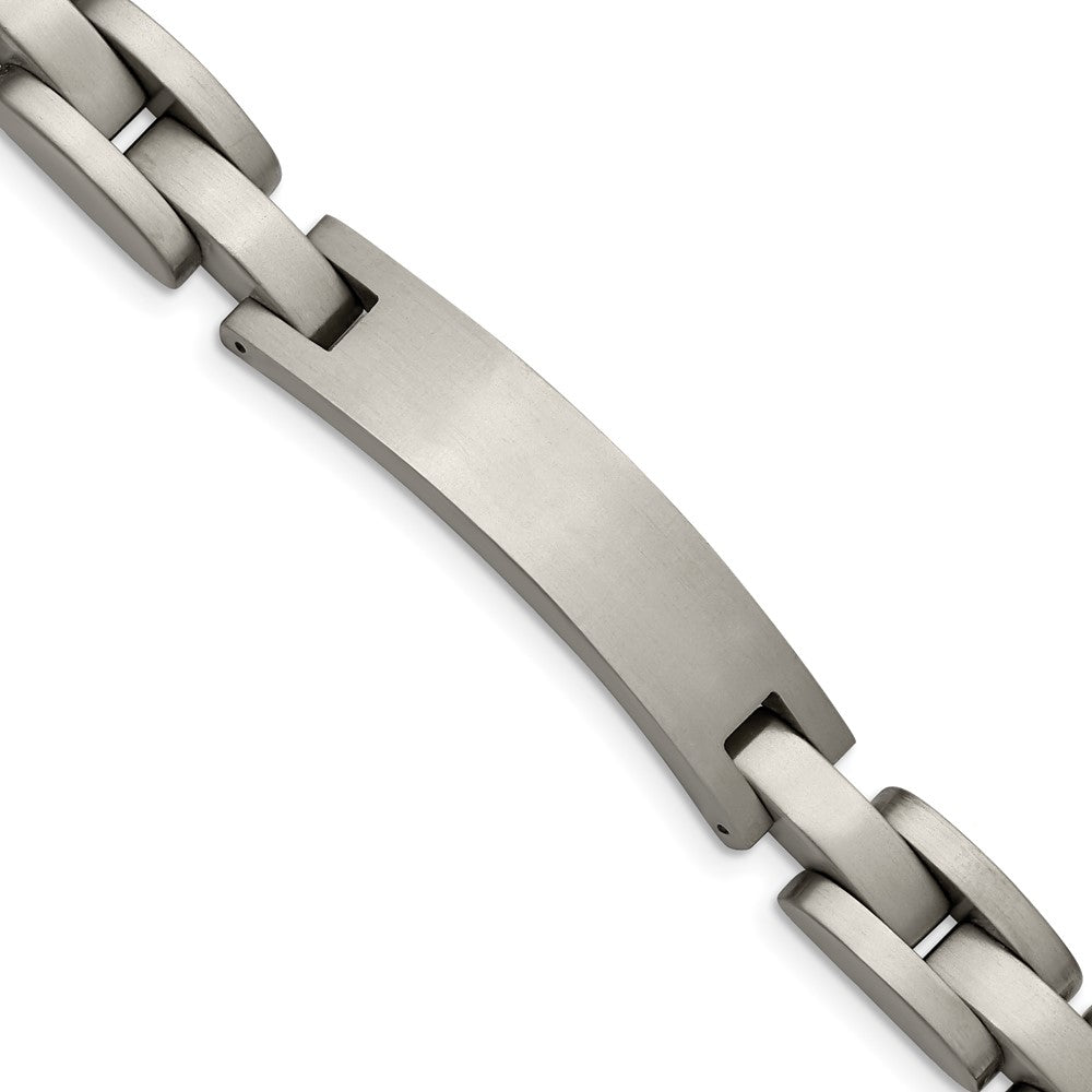 Chise Titanium Brushed 8.75 inch ID Bracelet, 8.75 x 10 mm