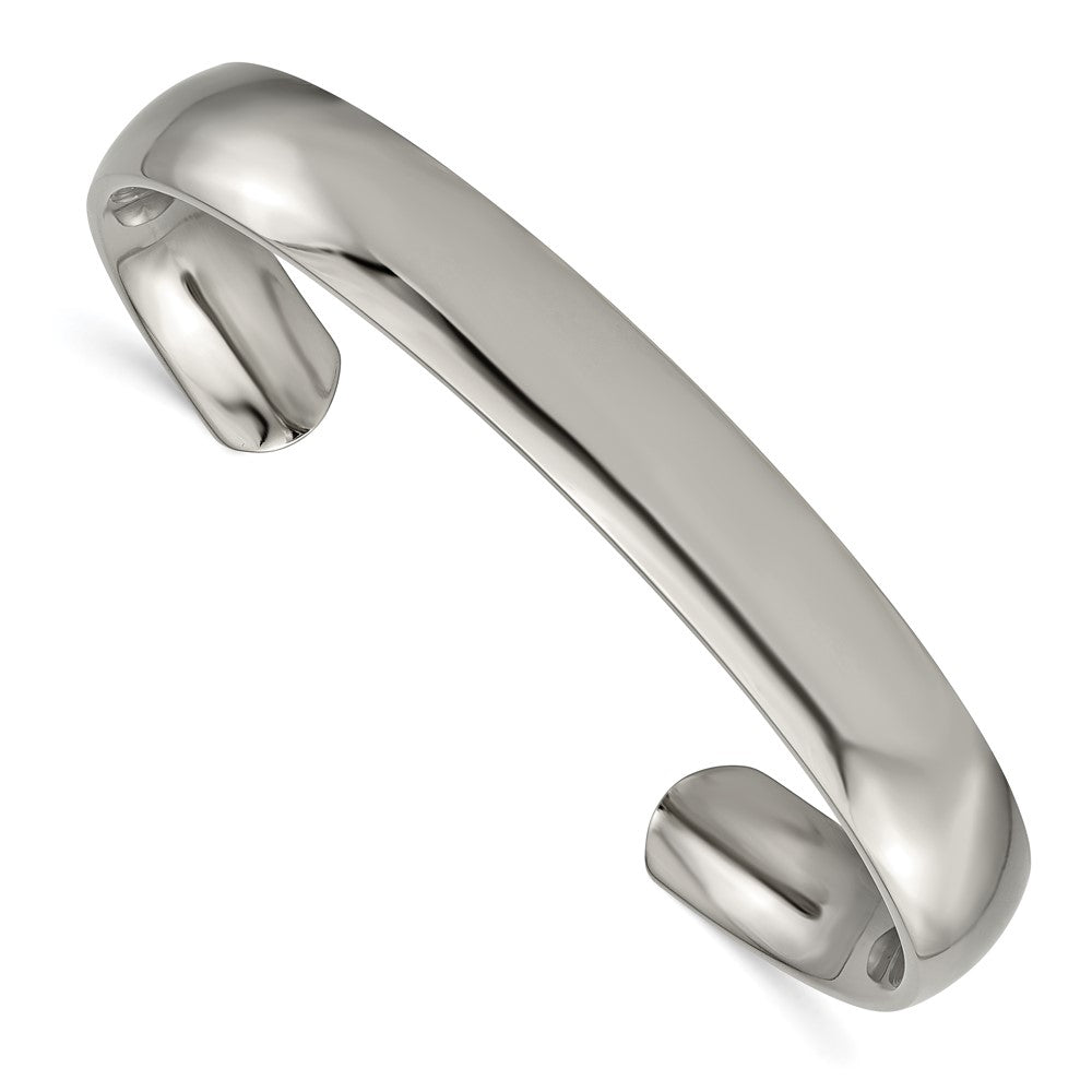 Chisel Titanium Polished Cuff Bangle, 7 x 10 mm