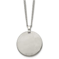 Chisel Titanium Brushed 22 inch Necklace, 22 x 26 mm