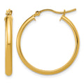 14k 2.75x25mm Round Tube Hoop Earrings, 22 x 2.75 mm