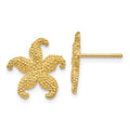 14k Starfish Post Earrings, 15 x 14 mm
