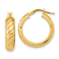 14k Polished Fancy Hoops, 20.5 x 5 mm