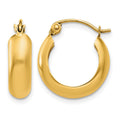 14k 4.75x16mm Polished Round Hoop Earrings, 15 x 4.75 mm