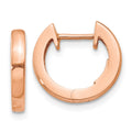 14K Rose Gold Hinged Hoop Earrings, 12.5 x 2 mm