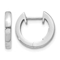 14K White Gold Hinged Hoop Earrings, 12.5 x 2 mm