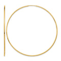 14k 1.2x63mm Polished Endless Tube Hoop Earrings, 60 x 1.25 mm