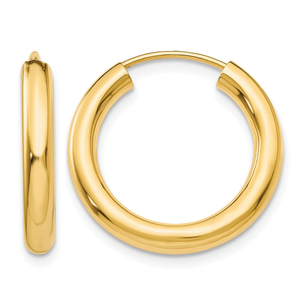 14k 3.00x20mm Polished Endless Tube Hoop Earrings, 20 x 3 mm