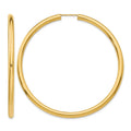 14k 3.00x55mm Polished Endless Tube Hoop Earrings, 55 x 3 mm