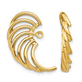 14k Polished Swirl Shaped Earring Jackets, 23 x 13 mm