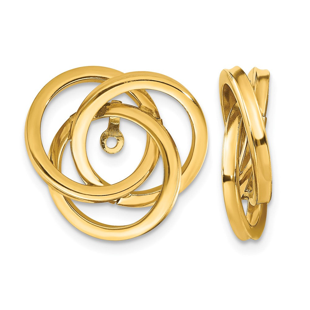 14k Polished Love Knot Earring Jackets, 18 x 16 mm