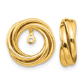 14k Polished Love Knot Earring Jackets, 13 x 13 mm