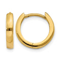 14k 1.8mm Round Hinged Hoop Earrings, 10.5 x 2.25 mm