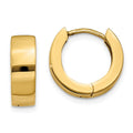14K Hinged Hoop Earrings, 13 x 4.5 mm