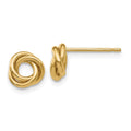 14k 8mm Polished Love Knot Post Earrings, 8 x 8 mm, 0.86 g