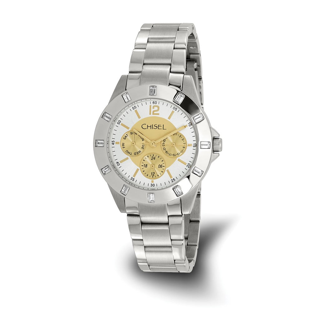 Mens Chisel Stainless Steel Champagne Dial Watch