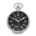 Chisel Stainless Steel Black Dial Pocket Watch