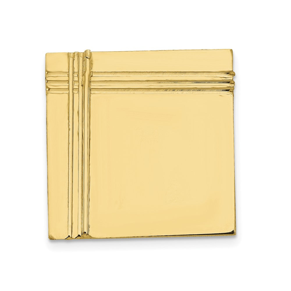 14k Mens Square with Line Design Tie Tac