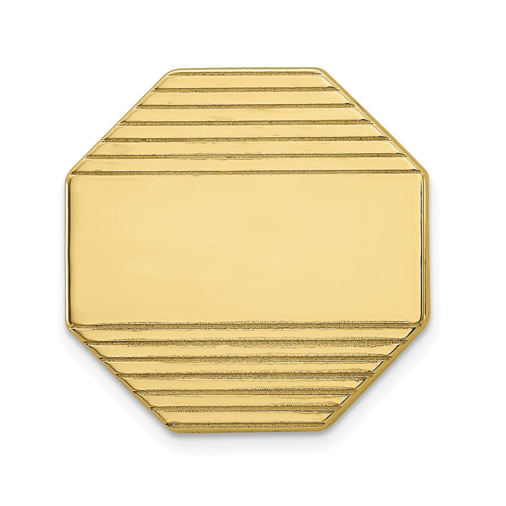 14k Mens Octagon with Grooved Tie Tac