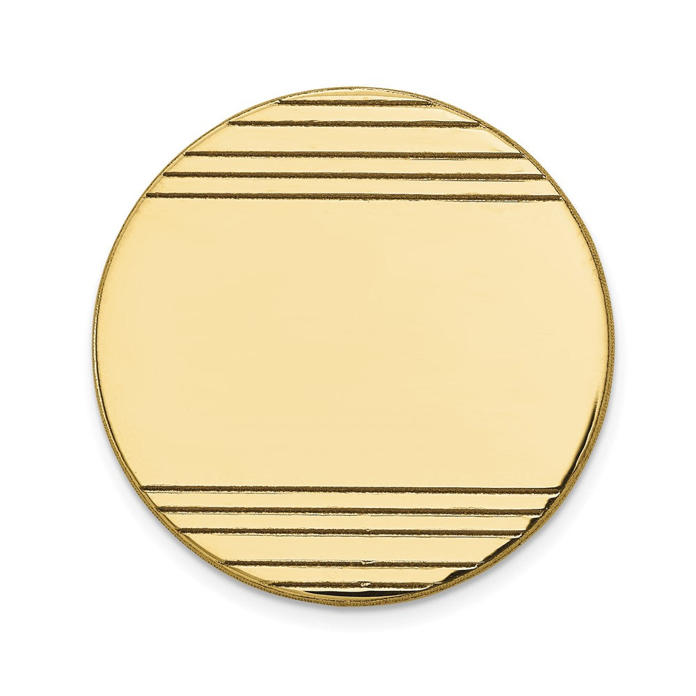 14k Mens Circular with Line Design Tie Tac