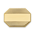 14k Mens Rectangular Octagon with Line Design Tie Tac