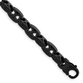Chisel Tungsten Polished Black IP-plated 9 inch Bracelet, 9 x 10 mm