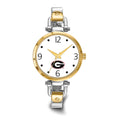 LogoArt University of Georgia Elegant Ladies Two-tone Quartz Bracelet Watch
